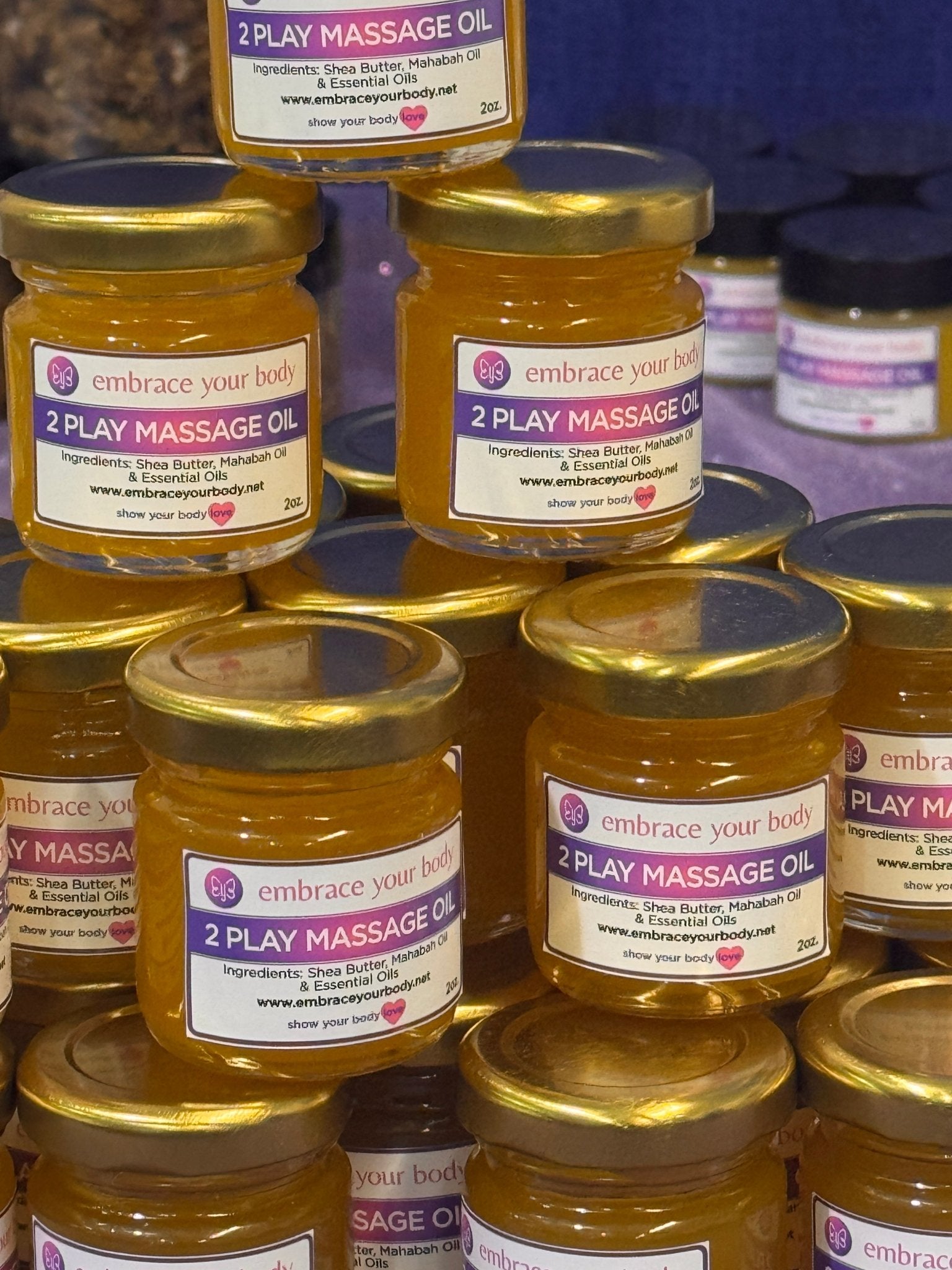 2Play Massage Oil - Natural Relaxation - Embrace your body LLC