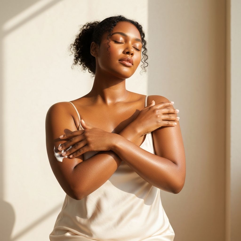 Editorial body skincare imagery